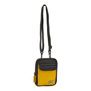 Bolsa Transversal Utility Bag Preta e Amarela Caterpillar - Estampada